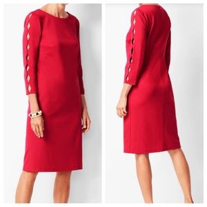 RSVP by Talbots Red Sheath Dress Cut-Out Arms 8P